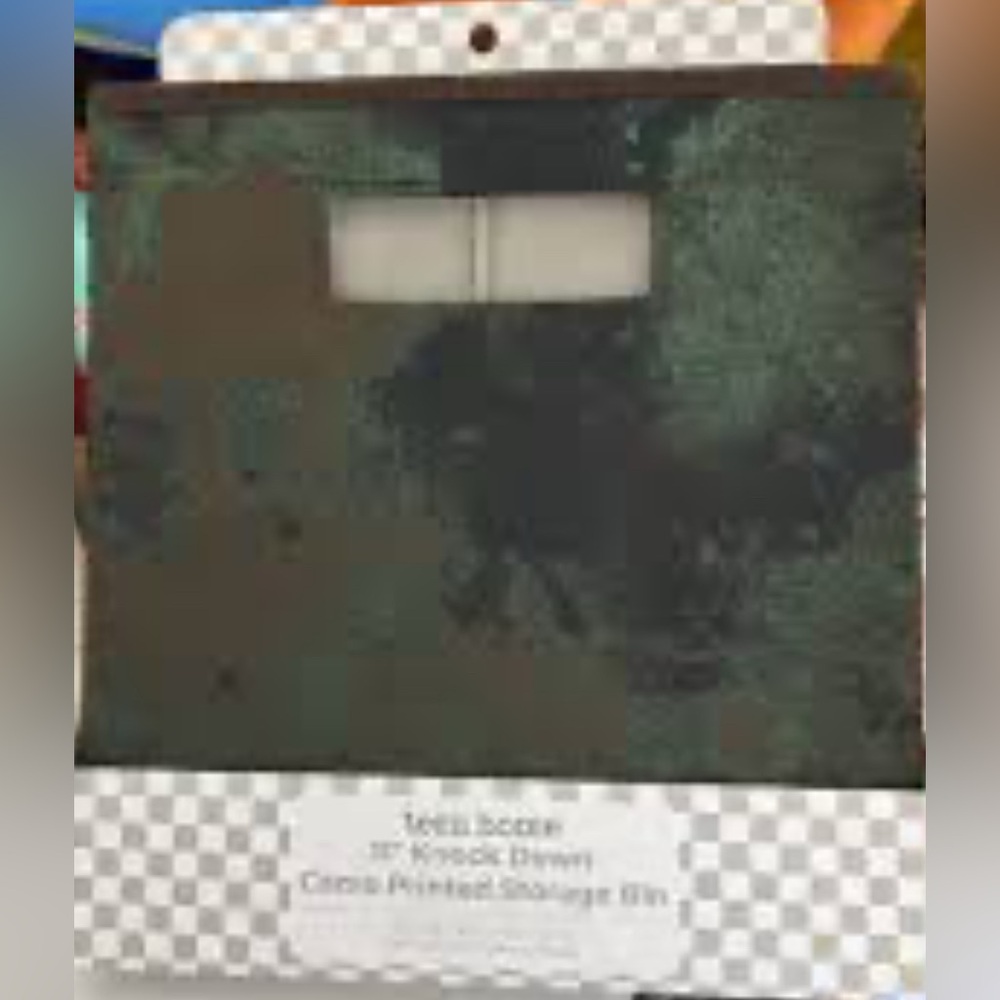 Green Camouflage Storage Bin